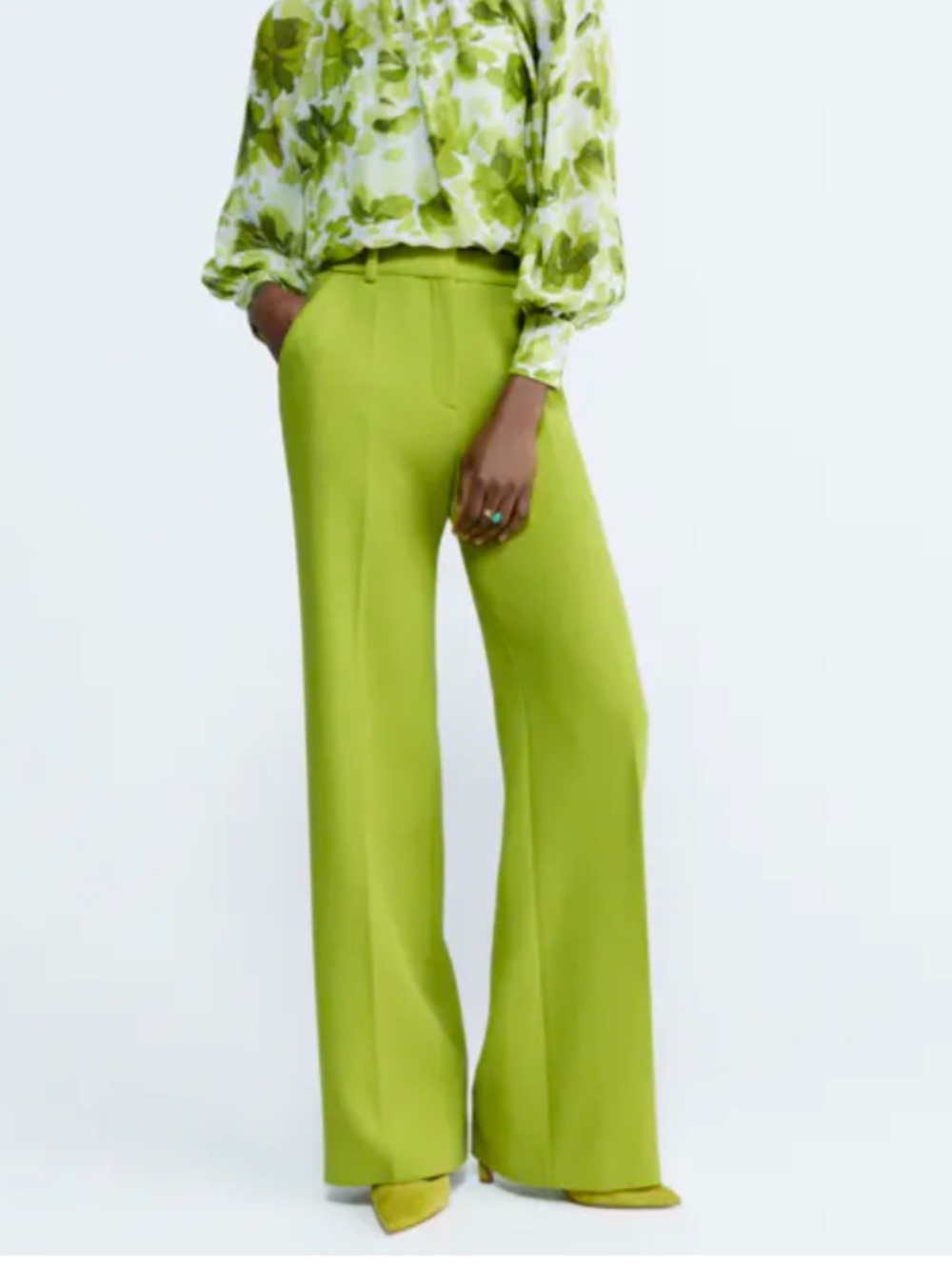 NWT The Fold London Adelaide Trouser Pants Green 12